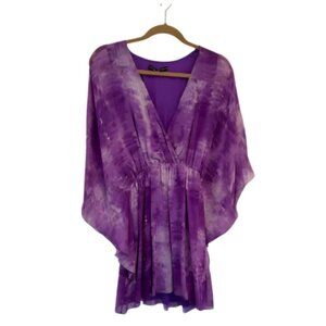 Alice + Olivia Purple Tie Dye Mini Dress